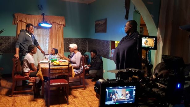 Likarion Wainaina directing Stycie Waweru Marrianne Nungo and Nyawara Ndambia